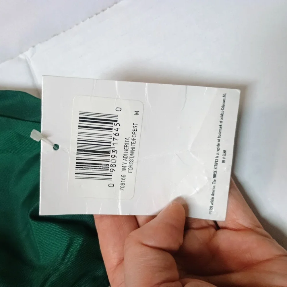 Vtg Y2k 1998 Green Kids Adidas Windbreaker Jacket 10/12 Medium Nwt
